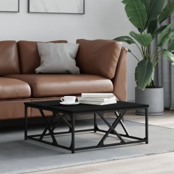 Sonata H Кафе маса, черна, 70x70x30 см, инженерно дърво - Холни маси