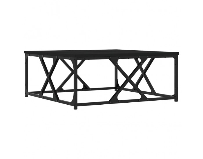 Sonata H Кафе маса, черна, 70x70x30 см, инженерно дърво