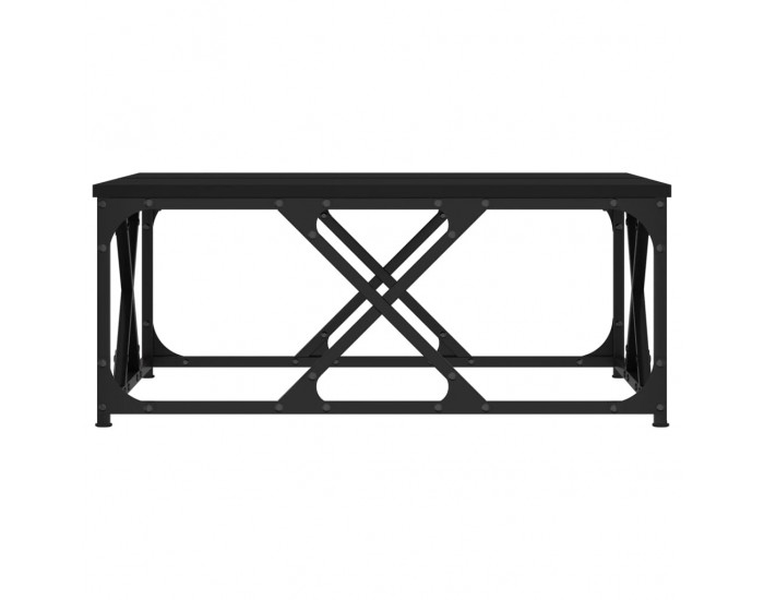 Sonata H Кафе маса, черна, 70x70x30 см, инженерно дърво