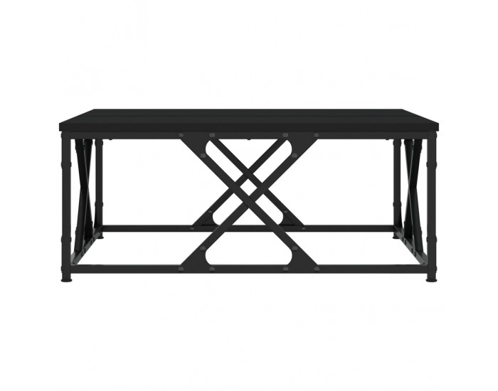 Sonata H Кафе маса, черна, 70x70x30 см, инженерно дърво