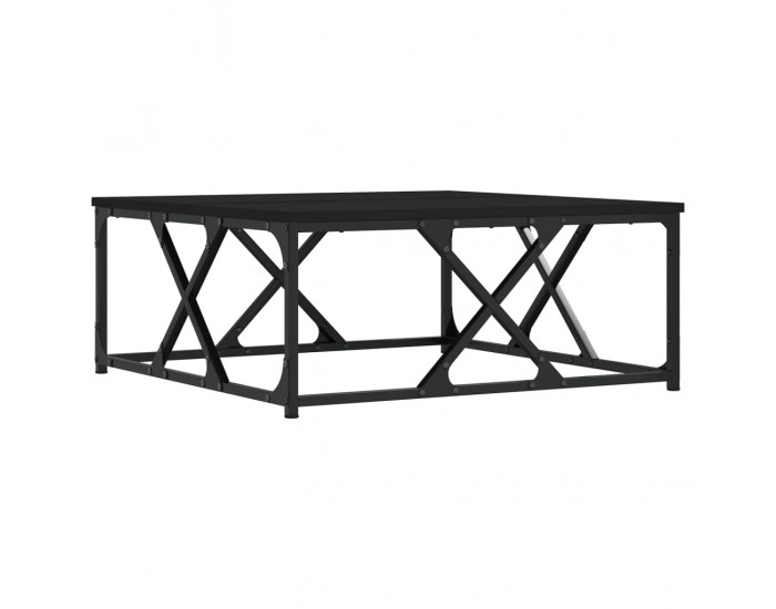 Sonata H Кафе маса, черна, 70x70x30 см, инженерно дърво