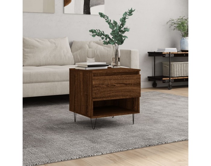 Sonata H Маса за кафе, кафяв дъб, 50x46x50 см, инженерно дърво