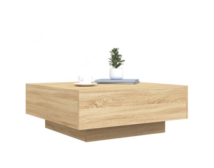 Sonata H Маса за кафе, дъб сонома, 80x80x31 см, инженерно дърво