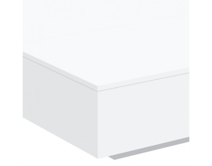 Sonata H Маса за кафе, бяла, 100x100x31 см, инженерно дърво