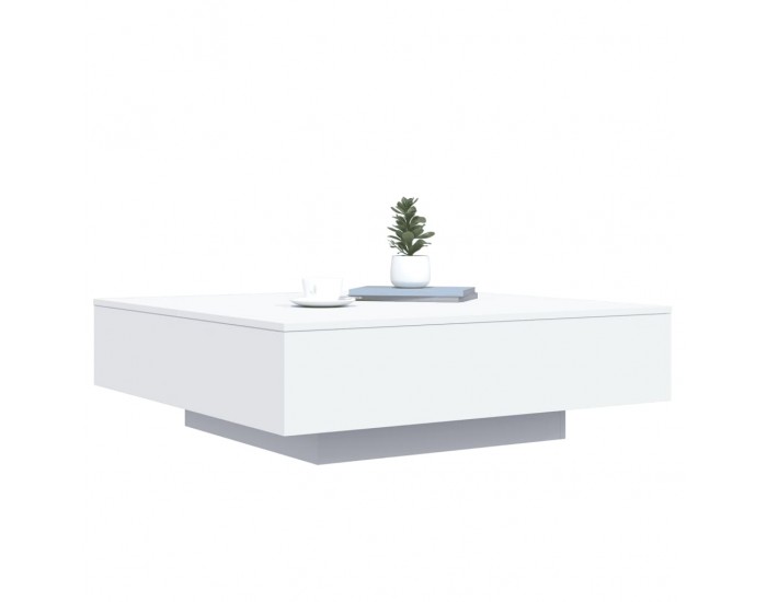 Sonata H Маса за кафе, бяла, 100x100x31 см, инженерно дърво