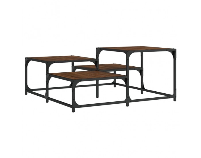 Sonata H Кафе маса, кафяв дъб, 87,5x87,5x40 см, инженерно дърво