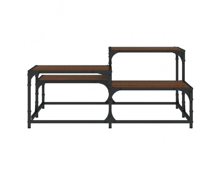 Sonata H Кафе маса, кафяв дъб, 87,5x87,5x40 см, инженерно дърво