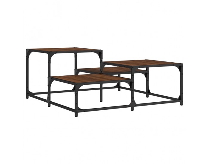 Sonata H Кафе маса, кафяв дъб, 87,5x87,5x40 см, инженерно дърво