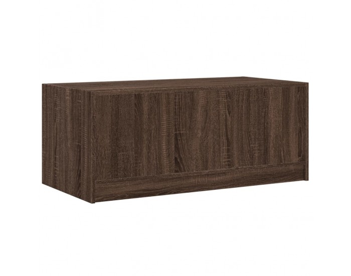 Sonata H Маса за кафе със стъклени врати, кафяв дъб, 102x50x42 см