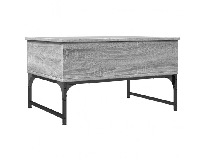 Sonata H Кафе маса, сив сонома, 70x50x40 см, инженерно дърво и метал