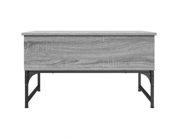 Sonata H Кафе маса, сив сонома, 70x50x40 см, инженерно дърво и метал