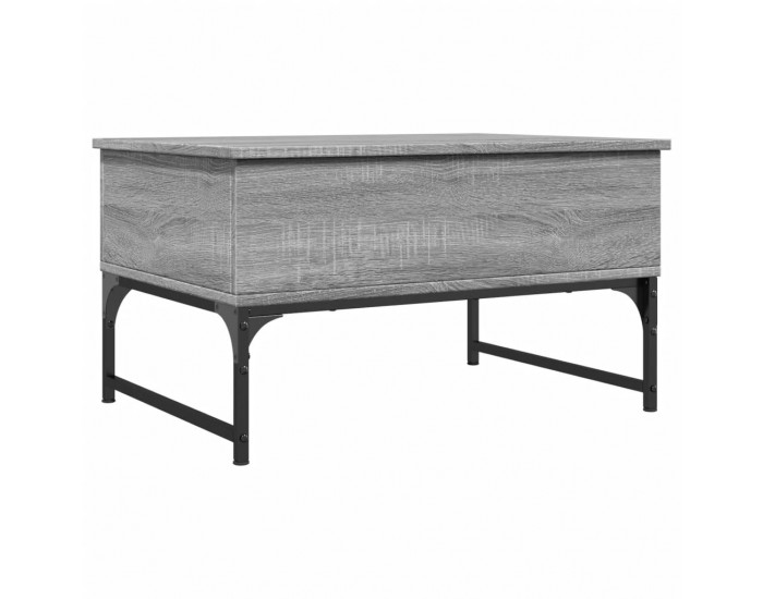 Sonata H Кафе маса, сив сонома, 70x50x40 см, инженерно дърво и метал