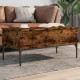 Sonata H Маса за кафе опушен дъб 100x50x45 см инженерно дърво и метал