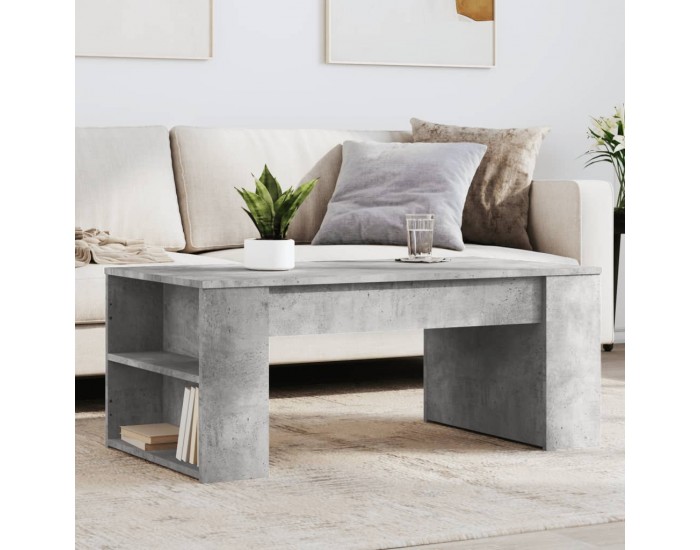 Sonata H Маса за кафе, бетонно сива, 102x55x42 см, инженерно дърво