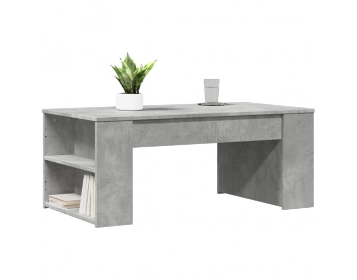 Sonata H Маса за кафе, бетонно сива, 102x55x42 см, инженерно дърво