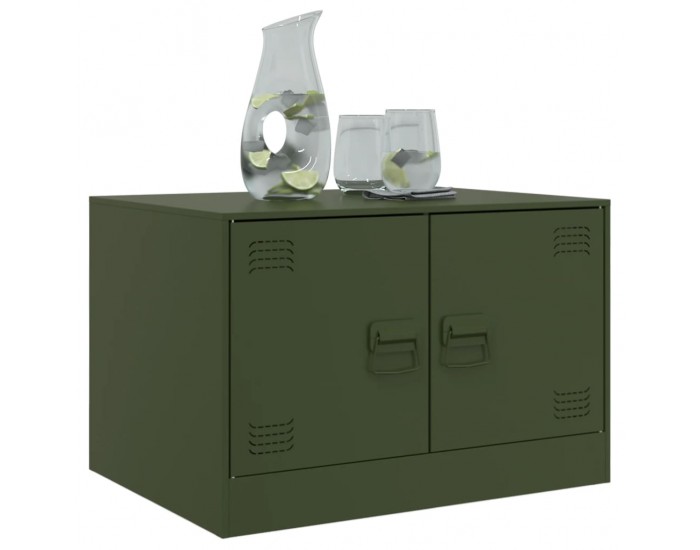 Sonata H Маса за кафе, маслиненозелено, 67x50x44 см, стомана