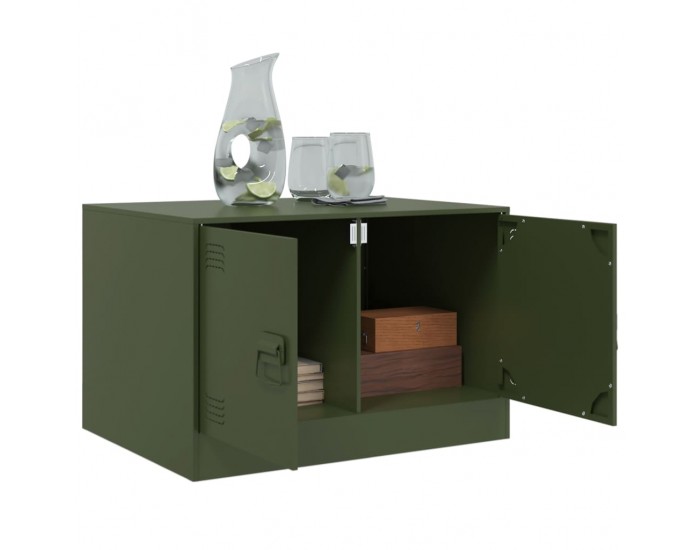 Sonata H Маса за кафе, маслиненозелено, 67x50x44 см, стомана
