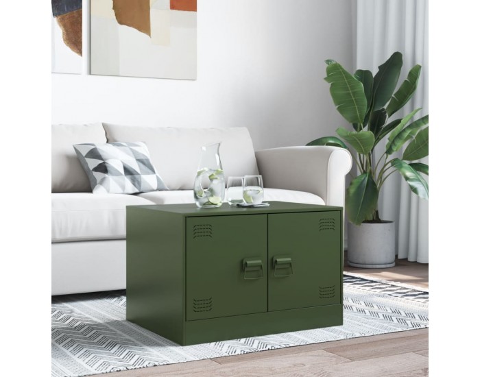 Sonata H Маса за кафе, маслиненозелено, 67x50x44 см, стомана