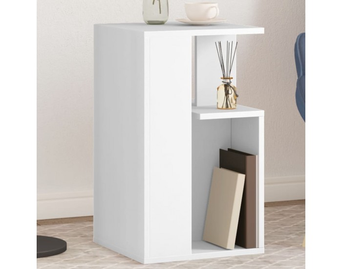 Sonata H Странична маса, бяла, 35x35x60 см, инженерно дърво