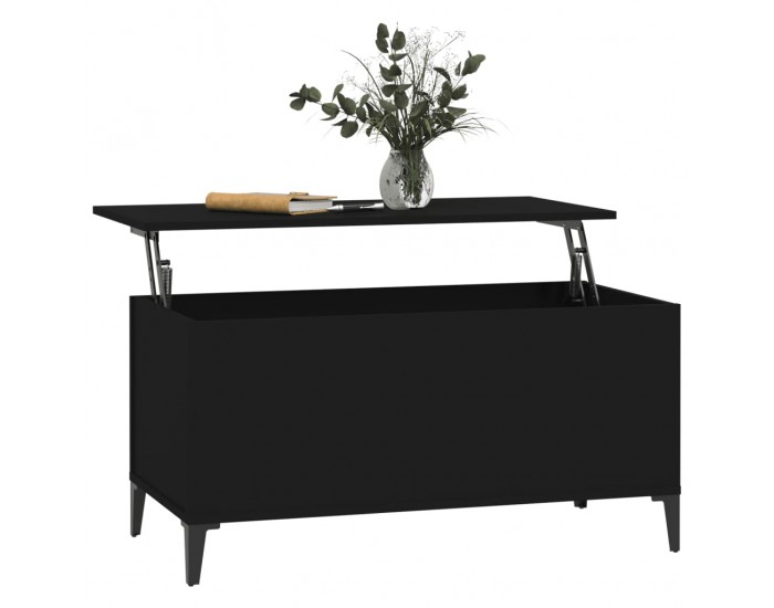 Sonata H Маса за кафе, черна, 90x44,5x45 см, инженерно дърво