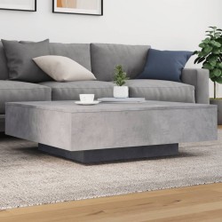 Sonata H Маса за кафе с LED осветление, бетонно сив, 100x100x31 см - Холни маси