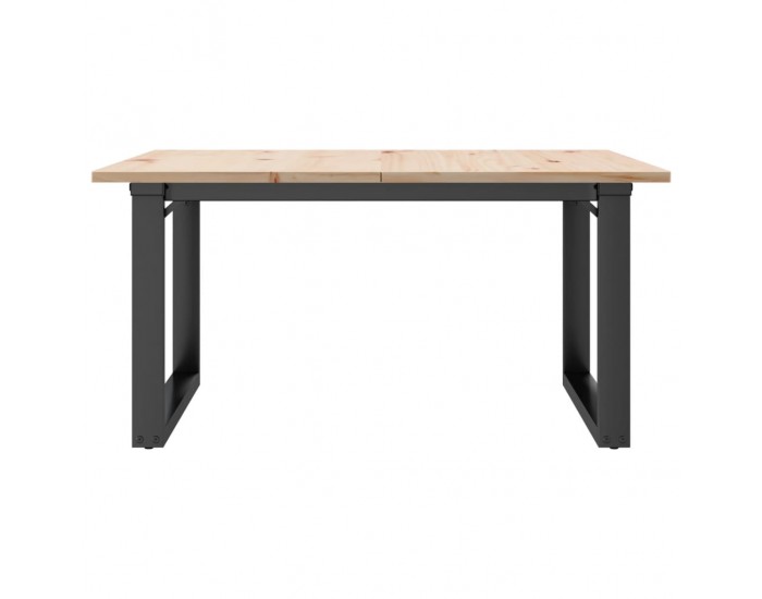 Sonata H Кафе маса О-образна рамка 90x90x45 см бор масив и чугун