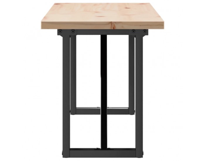 Sonata H Кафе маса О-образна рамка 160x40x45,5 см бор масив и чугун