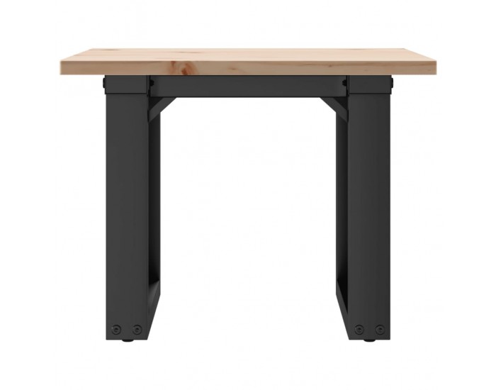 Sonata H Кафе маса O-образна рамка 50x50x35 см бор масив и чугун