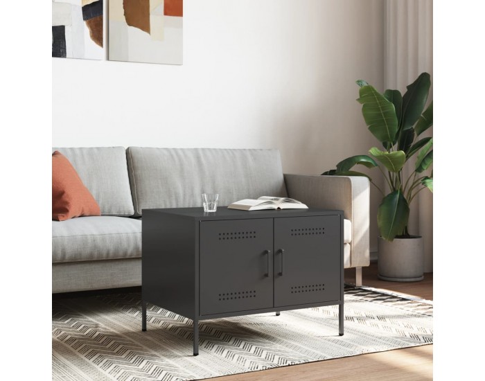 Sonata H Маса за кафе, черна, 68x50x50,5 см, стомана