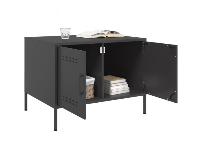 Sonata H Маса за кафе, черна, 68x50x50,5 см, стомана