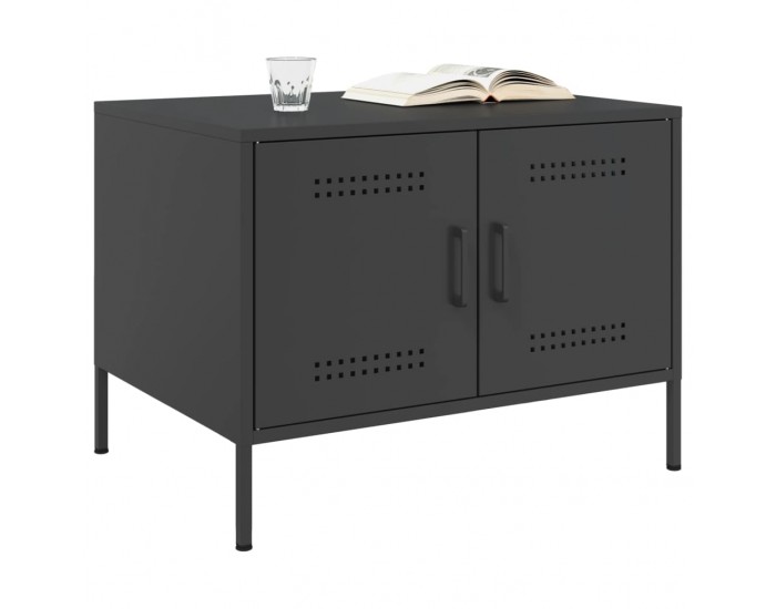 Sonata H Маса за кафе, черна, 68x50x50,5 см, стомана