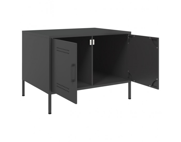 Sonata H Маса за кафе, черна, 68x50x50,5 см, стомана