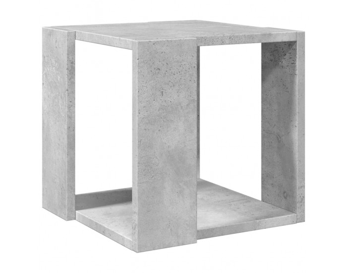 Sonata H Кафе маса, бетонно сива, 32x32x30 см, инженерно дърво