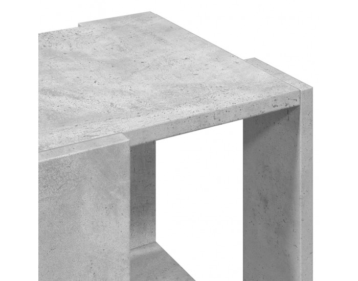 Sonata H Кафе маса, бетонно сива, 32x32x30 см, инженерно дърво