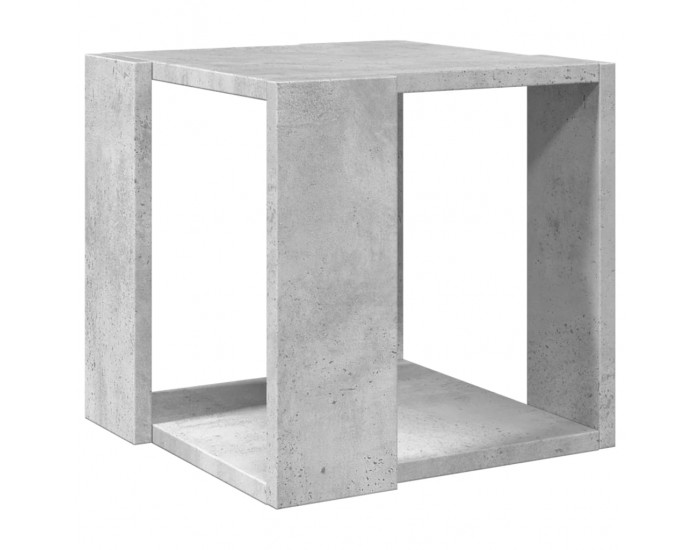 Sonata H Кафе маса, бетонно сива, 32x32x30 см, инженерно дърво