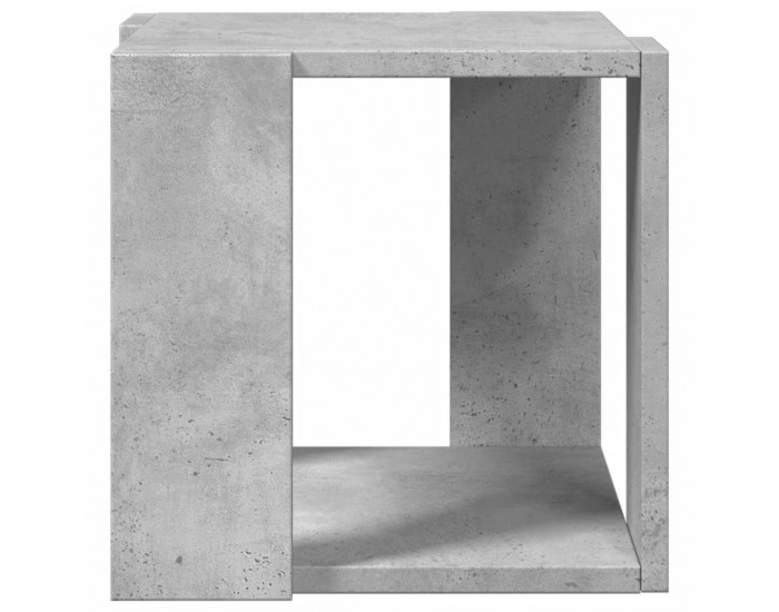 Sonata H Кафе маса, бетонно сива, 32x32x30 см, инженерно дърво