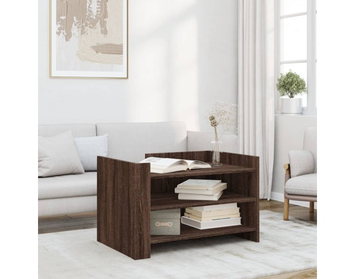 Sonata H Кафе маса, кафяв дъб, 80x50x50 см, инженерно дърво