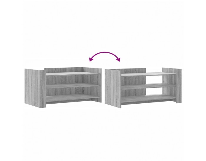 Sonata H Кафе маса, сив сонома, 100x50x50 см, инженерно дърво