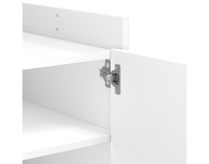 Sonata H Маса за кафе, бяла, 80x50x50 см, инженерно дърво