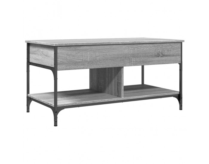 Sonata H Кафе маса, сив сонома, 100x50x50 см, инженерно дърво и метал