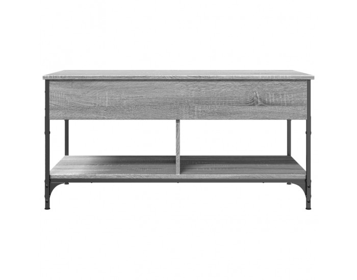 Sonata H Кафе маса, сив сонома, 100x50x50 см, инженерно дърво и метал