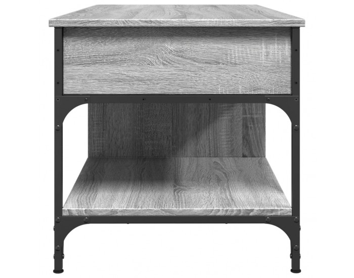 Sonata H Кафе маса, сив сонома, 100x50x50 см, инженерно дърво и метал