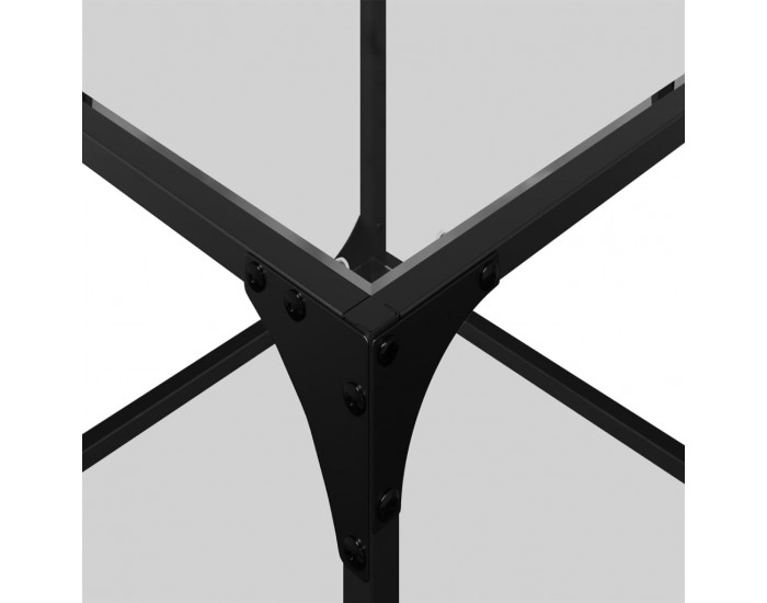 Sonata H Маси за кафе с прозрачен стъклен плот 2 бр 40x40x40 см стомана