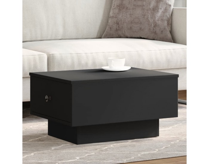 Sonata H Кафе маса, черна, 60x45x31 см, инженерно дърво