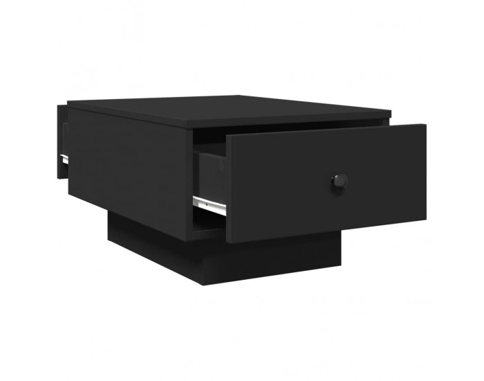 Sonata H Кафе маса, черна, 60x45x31 см, инженерно дърво