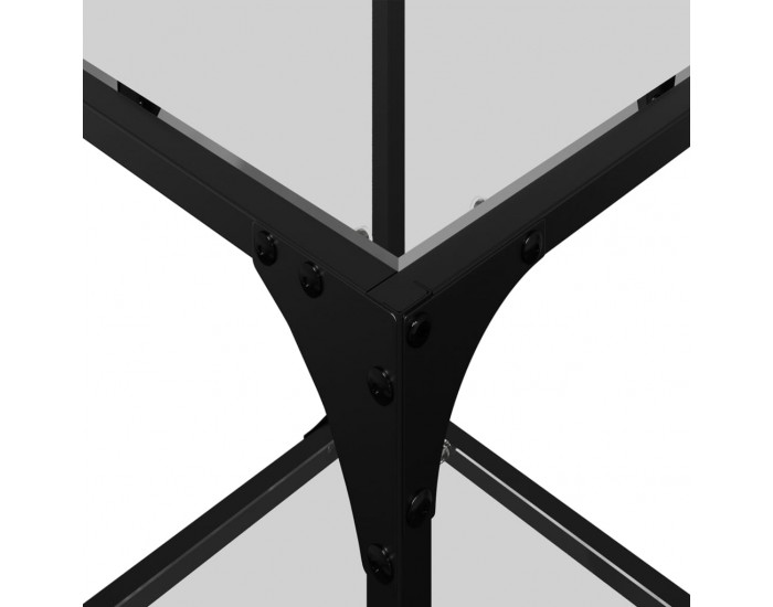 Sonata H Маса за кафе с прозрачен стъклен плот 30x30x40 см стомана