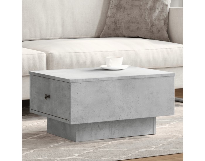 Sonata H Маса за кафе, бетонно сива, 60x45x31 см, инженерно дърво