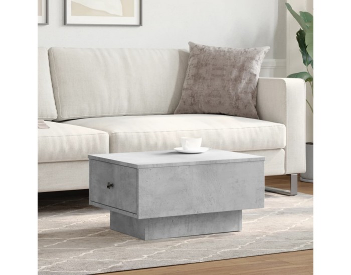 Sonata H Маса за кафе, бетонно сива, 60x45x31 см, инженерно дърво