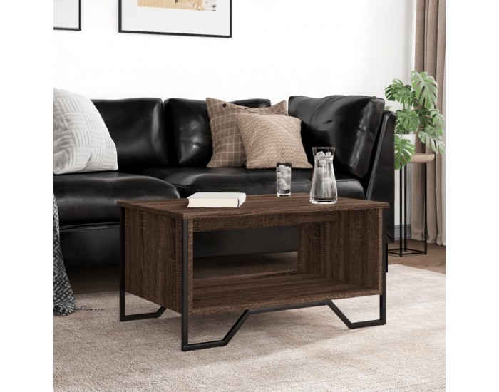 Sonata H Маса за кафе, кафяв дъб, 75x51x40 см, инженерно дърво