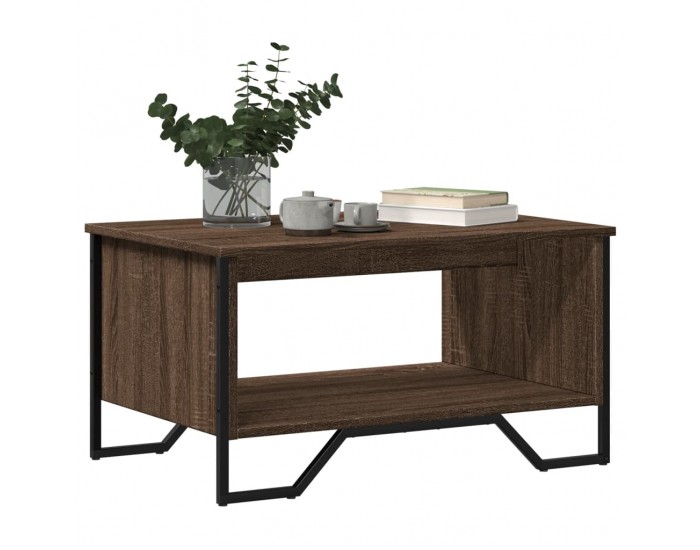 Sonata H Маса за кафе, кафяв дъб, 75x51x40 см, инженерно дърво